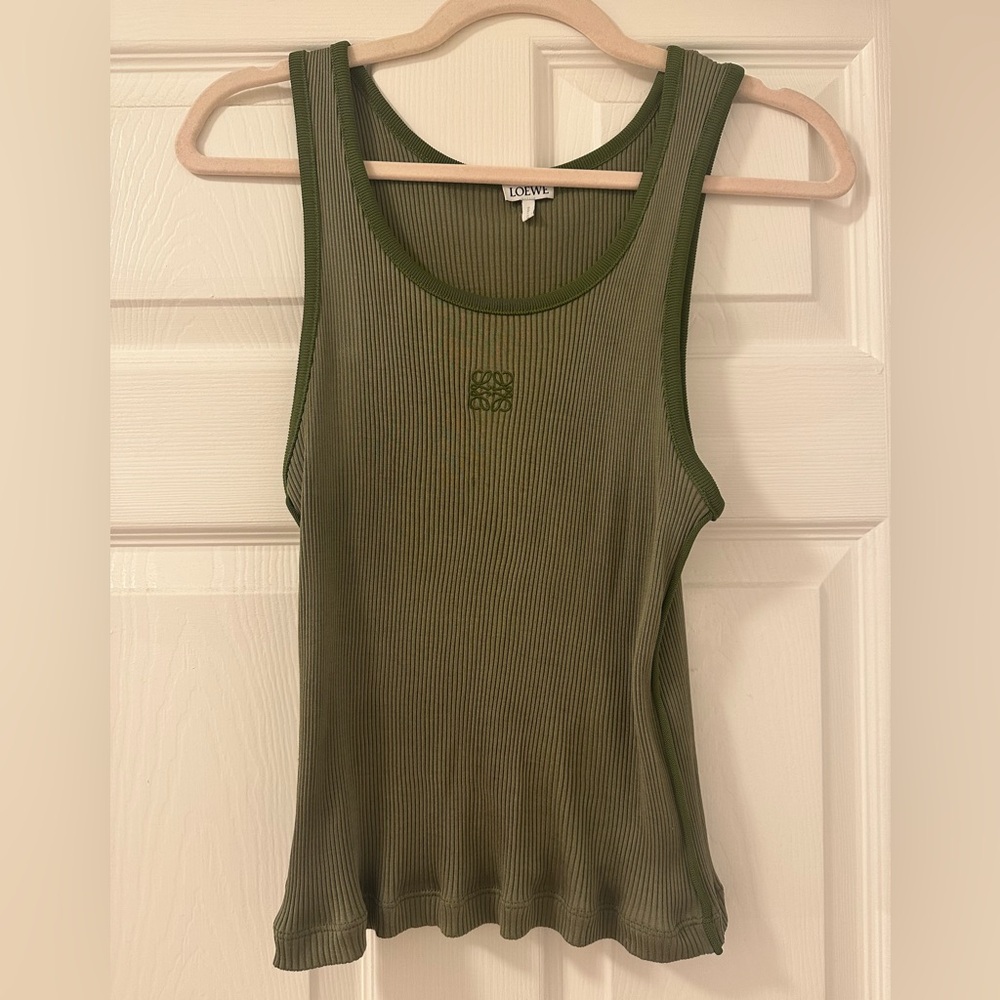 Loewe Anagram Silk Jersey Tank Top